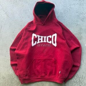 Vintage 90s Russell Athletics Chico State Spellout College Hoodie Oversize Baggy